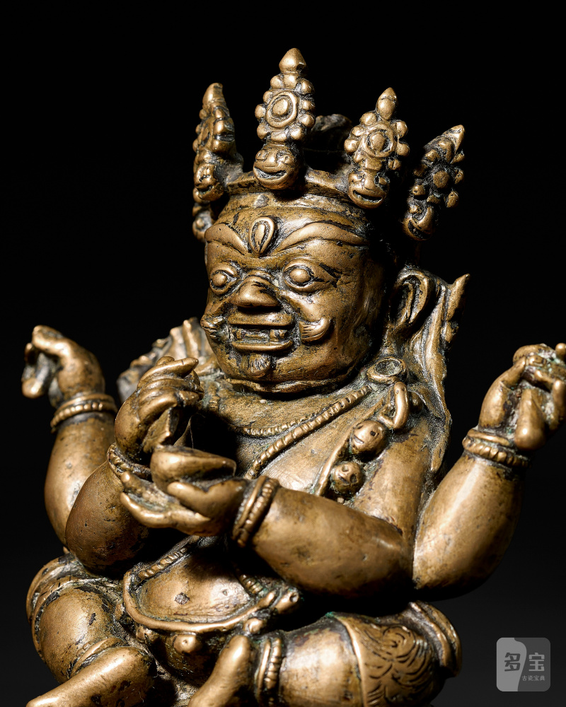 STATUE DE MAHAKALA CHATURBHUJA EN ALLIAGE DE CUIVRE  TIBET, XVIE-XVIIE SIÈCLE - 图5